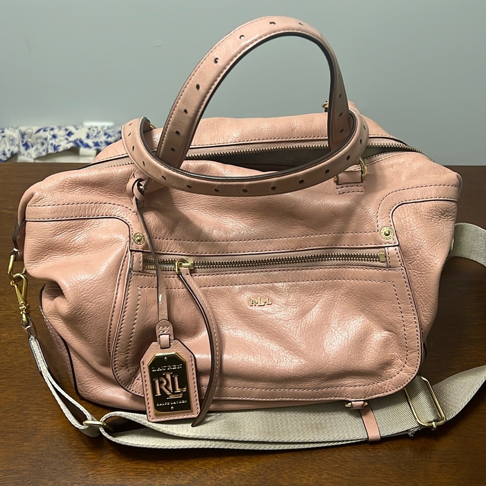 Ralph Lauren Pink Leather Handbag